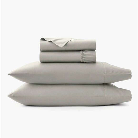 Boll & Branch Signature Hemmed Sheet Set / Pewter / King Size - Picture 1 of 5